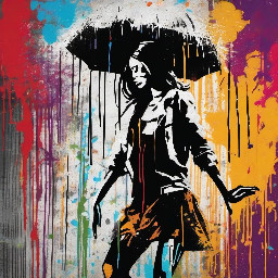 dancing in the rain woman