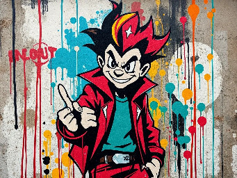 haceme a jack de la pelicula de el extraño mundo de jack con estilo grafiti